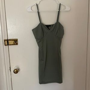 Green mini dress